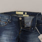 Acht Elegant Blue Washed Low Waist Skinny Jeans