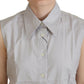 Ferre Elegant Sleeveless Cotton Polo Top