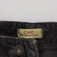 Costume National Stylish Gray Corduroy Denim Jeans