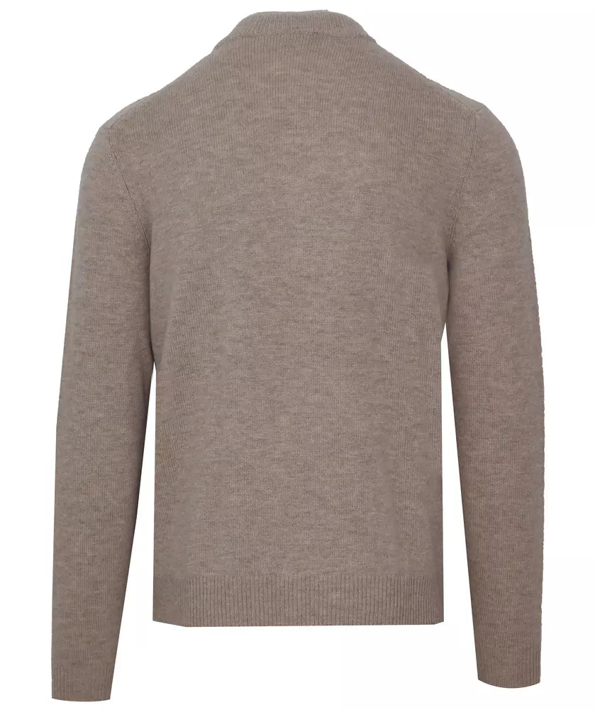 Malo Diamond Stitch Wool Cashmere Turtleneck