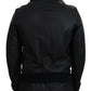 Dolce & Gabbana Chic Black Leather Silk-Lined Jacket