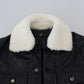 Dolce & Gabbana Elegant Black Leather Bomber Jacket