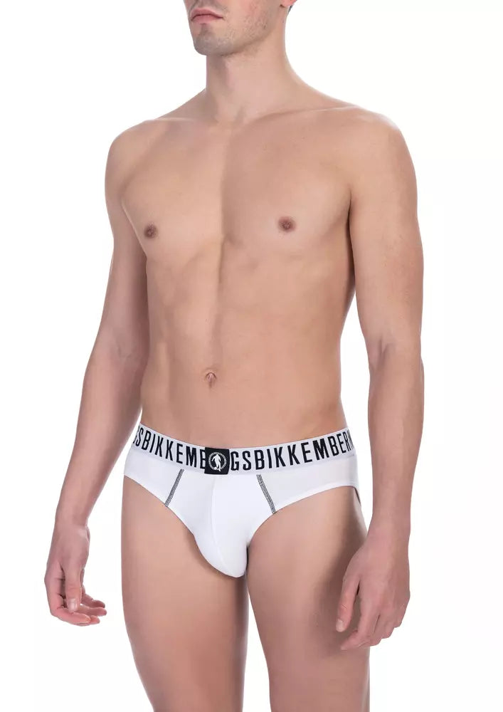 Bikkembergs White Cotton Mens Brief