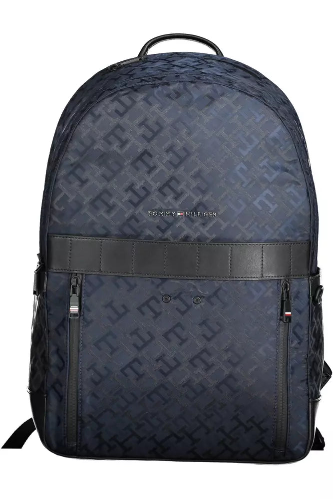 Tommy Hilfiger Blue Polyester Men Backpack