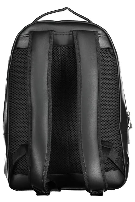 Tommy Hilfiger Black Polyethylene Men Backpack