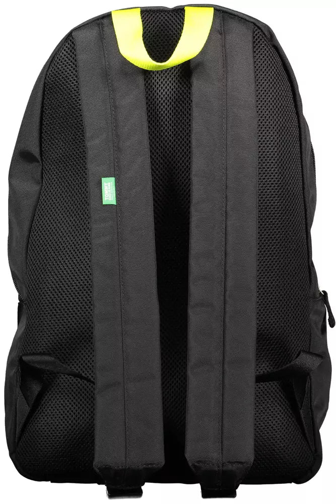 Tommy Hilfiger Black Polyester Men Backpack