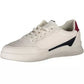 Tommy Hilfiger Chic White Lace-Up Sneakers with Contrasting Accents