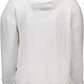 Plein Sport Sleek White Hooded Sweatshirt with Contrasting Accents