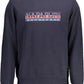 Napapijri Blue Cotton Logo Print Sweatshirt