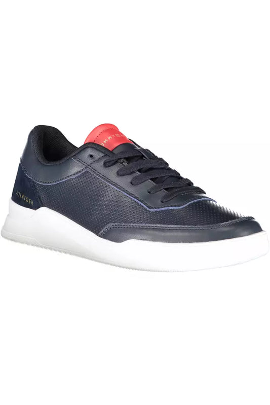 Tommy Hilfiger Blue Leather Men Sneaker