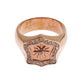 Nialaya Chic Pink Gold Plated Sterling Silver Ring