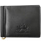 La Martina Black Leather Men Wallet