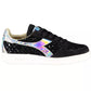 Diadora Black Leather Womens Sneaker