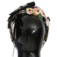 Dolce & Gabbana Elegant Crystal-Embellished Floral Headband