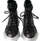 Dolce & Gabbana Black High Top Sneaker Bootie