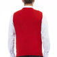 Alpha Studio Red Viscose Men Vest