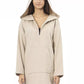 Alpha Studio Beige Wool Women Sweater with Hood