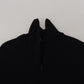 Dolce & Gabbana Elegant Black Wool Half Zip Turtleneck Sweater