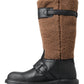 Dolce & Gabbana Black Shearling Leather Long Boots