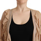 Aniye By Chic Beige Long Sleeve Open Front Cardigan