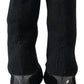 Dolce & Gabbana Elegant Black Viscose Mid-Calf Boots