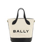 Bally Elegant Monogram Bucket Bag in Black & White