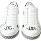 Dolce & Gabbana Sleek White Leather Casual Sneakers