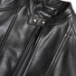 Dolce & Gabbana Sleek Black Leather Biker Jacket