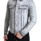 Dolce & Gabbana Elegant Gray Cotton Stretch Denim Jacket