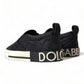 Dolce & Gabbana Elegant Quilted Black Canvas Sneakers