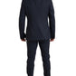 Dolce & Gabbana Elegant Blue & Black Martini Slim Fit Suit