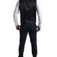 Dolce & Gabbana Elegant Blue & Black Martini Slim Fit Suit