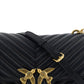 PINKO Elegant Black Quilted Leather Shoulder Bag