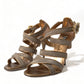 Dolce & Gabbana Bronze Crystal Stiletto Heels Sandals