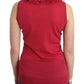 John Galliano Elegant Pink Sleeveless Wool Knit Top