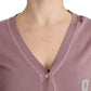 John Galliano Chic Pink V-Neck Wool Cardigan