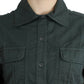 Cavalli Elegant Gray Cotton Button Down Shirt