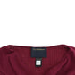 Cavalli Elegant Purple Keyhole Wool Sweater