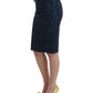 Cavalli Elegant Blue Pencil Skirt