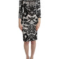 Cavalli Elegant Printed Jersey Sheath Dress