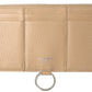 Dolce & Gabbana Elegant Beige Leather Wallet with Detachable Strap