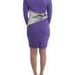 Cavalli Elegant Purple Floral Jersey Dress