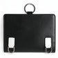 Dolce & Gabbana Elegant Black Leather Crystal Card Holder Wallet