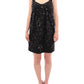 Dolce & Gabbana Elegant Sequined Floral Mini Shift Dress