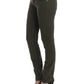 Costume National Chic Green Slim Leg Designer Jeans