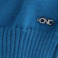 Costume National Chic Blue Scoop Neck Knit Sweater