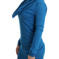 Costume National Chic Blue Scoop Neck Knit Sweater