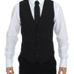 Dolce & Gabbana Elegant Striped Wool Dress Vest