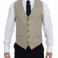 Dolce & Gabbana Elegant Beige Cotton Dress Vest