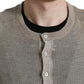 Dolce & Gabbana Elegant Beige Henley Cashmere Sweater